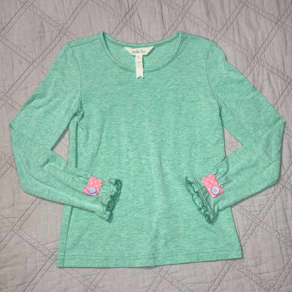 Matilda Jane Green Top Sz 6